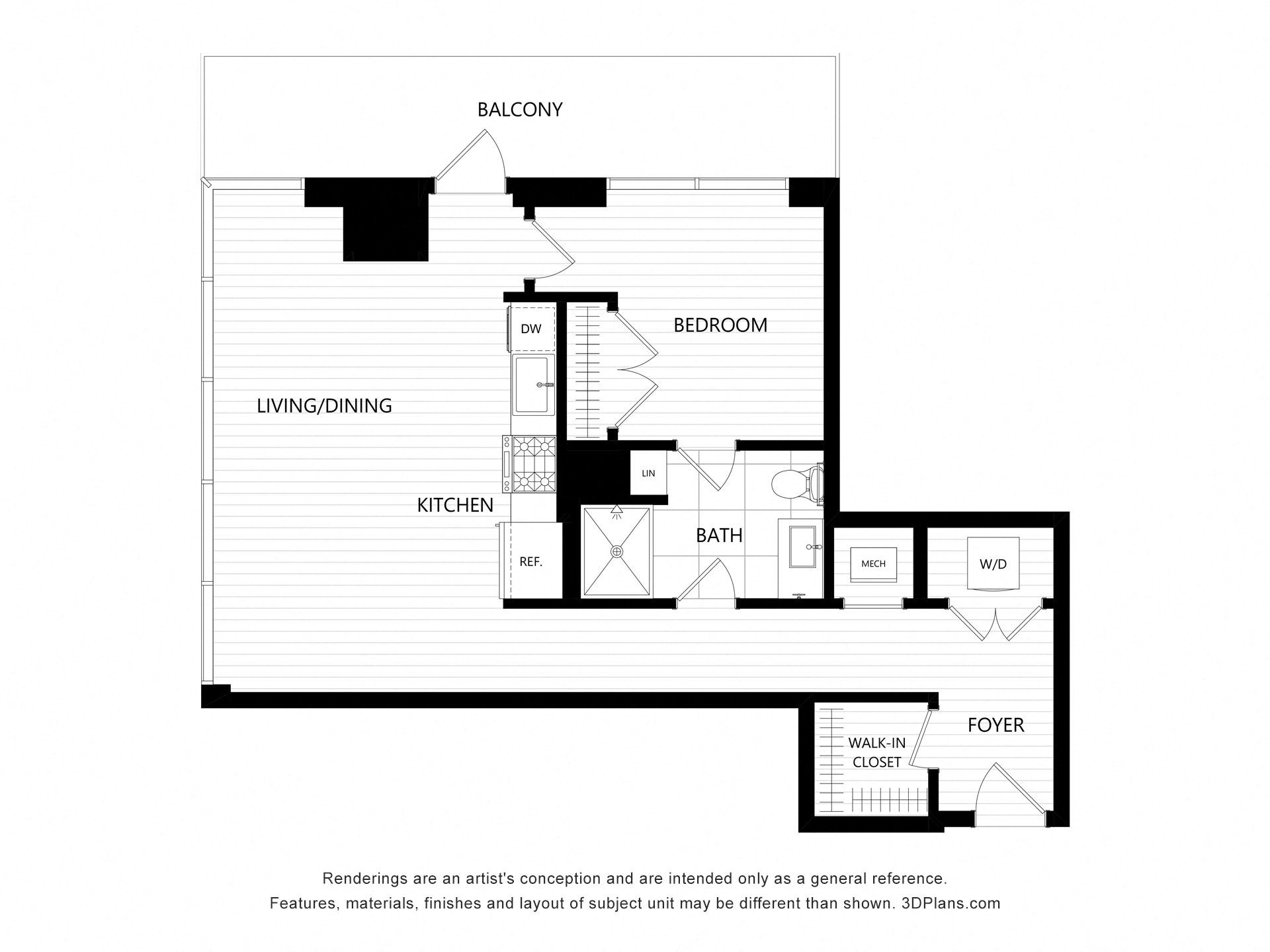 Floor plan layout diagram for A8